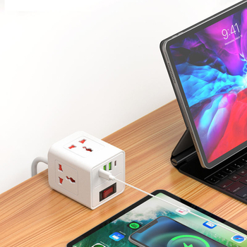 Produžni priključak s USB-om, europski standard, visoka snaga, pametna utičnica, kompatibilna s britanskim i američkim standardima