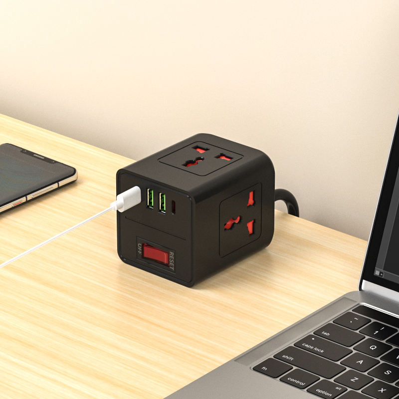 Produžni priključak s USB-om, europski standard, visoka snaga, pametna utičnica, kompatibilna s britanskim i američkim standardima