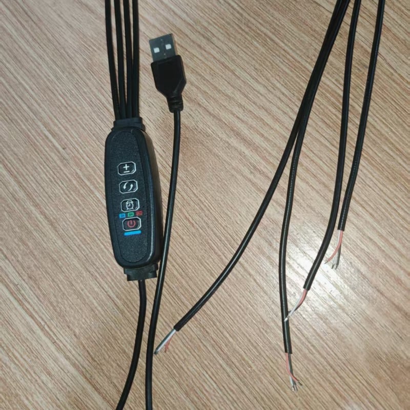 Καλώδιο με διακόπτη dimmer τεσσάρων πλήκτρων, διανομέας 1:4 για φωτισμό φυτών και ενυδρείου