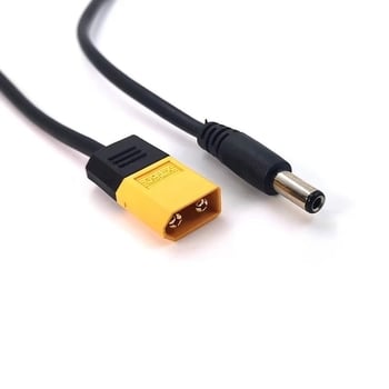 XT60 προς DC5.5×2.5mm καλώδιο τροφοδοσίας, γωνιακός προσαρμογέας DC5525, καλώδιο τροφοδοσίας κολλητήρι