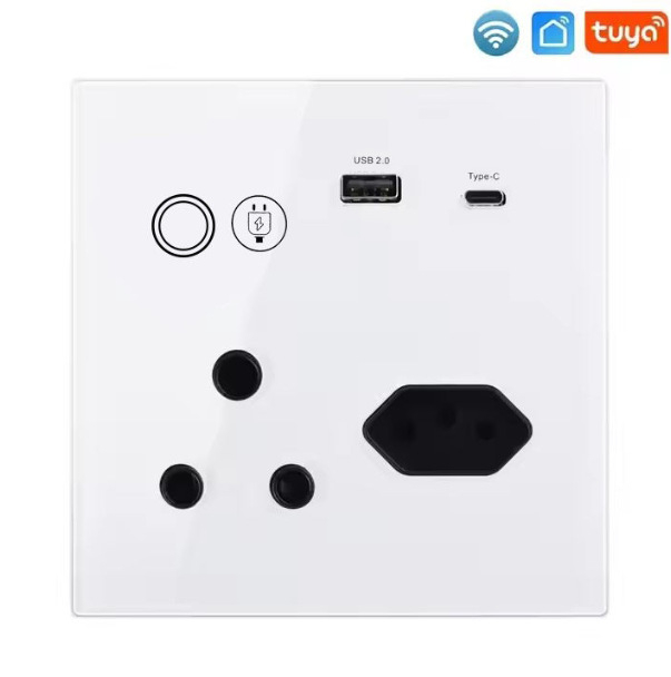 JURMP Bežična pametna utičnica Južne Afrike, 220V, USB-C, za kućnu i poslovnu upotrebu