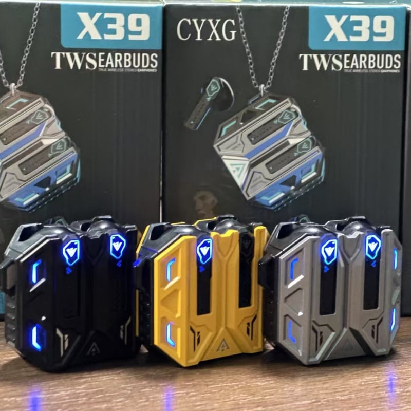 X39 gaming Bluetooth slušalice s pulsirajućim LED-om, visokokvalitetan zvuk, dugo trajanje baterije, niska latencija