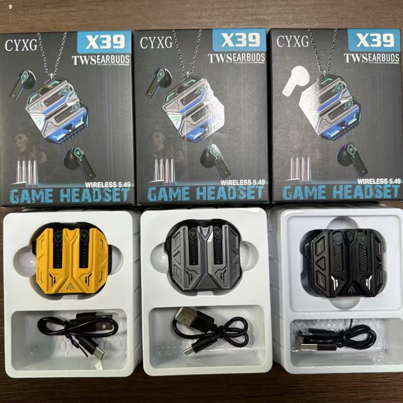 X39 gaming Bluetooth slušalice s pulsirajućim LED-om, visokokvalitetan zvuk, dugo trajanje baterije, niska latencija