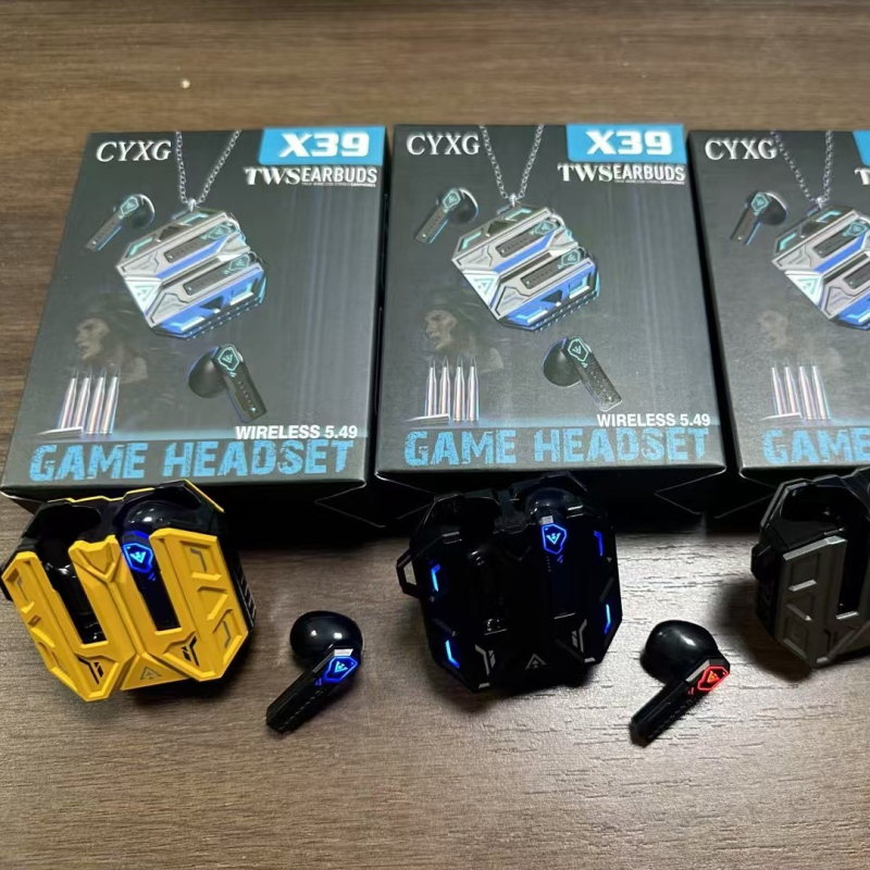 X39 gaming Bluetooth slušalice s pulsirajućim LED-om, visokokvalitetan zvuk, dugo trajanje baterije, niska latencija
