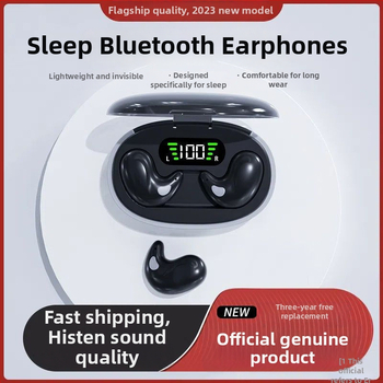 Căști Bluetooth pentru somn cu conductivitate osoasă, fără să intre în urechi, fără fir, autonomie lungă, sunet stereo dual