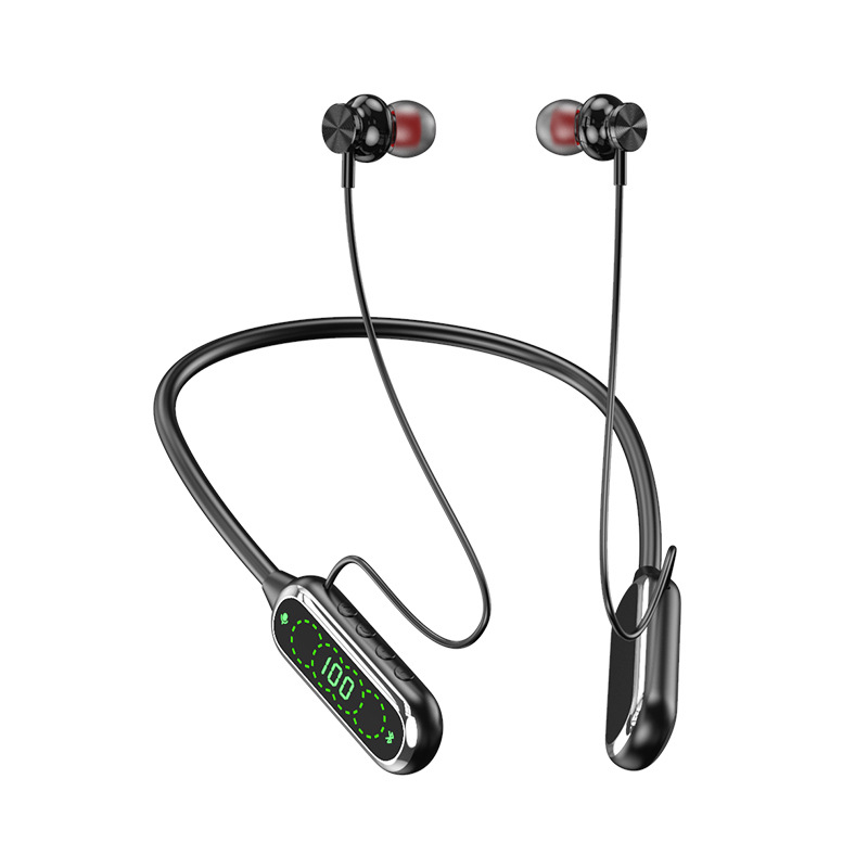 Bluetooth slušalice za vrat s digitalnim zaslonom, MP3 reprodukcija s kartice, dugo trajanje baterije, sport i karaoke, redukcija šuma