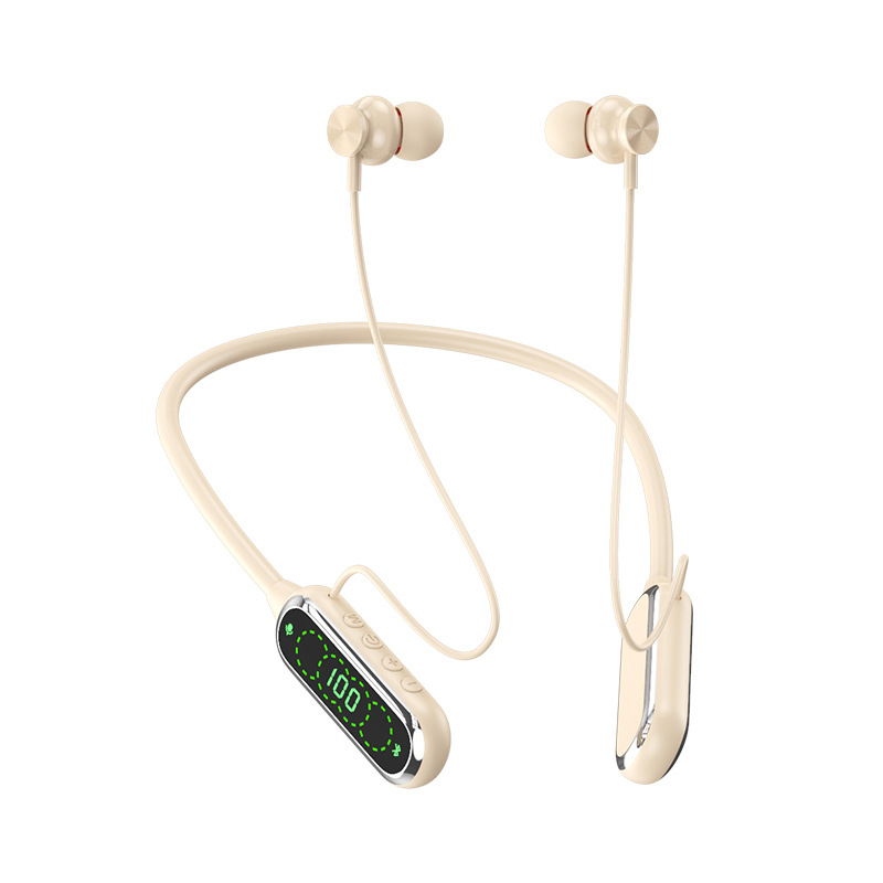 Bluetooth slušalice za vrat s digitalnim zaslonom, MP3 reprodukcija s kartice, dugo trajanje baterije, sport i karaoke, redukcija šuma