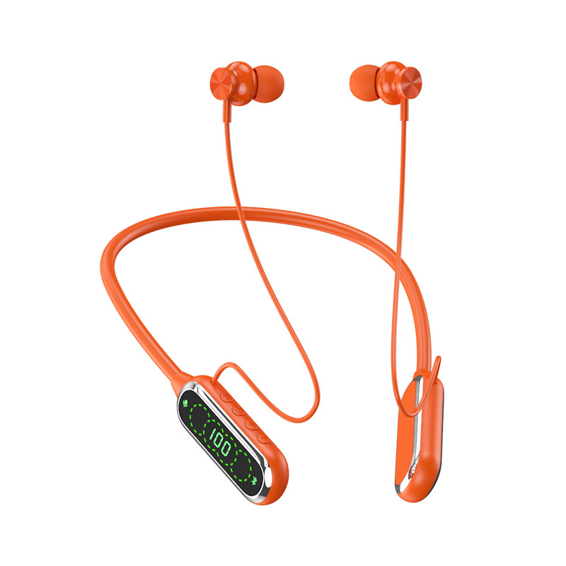 Bluetooth slušalice za vrat s digitalnim zaslonom, MP3 reprodukcija s kartice, dugo trajanje baterije, sport i karaoke, redukcija šuma