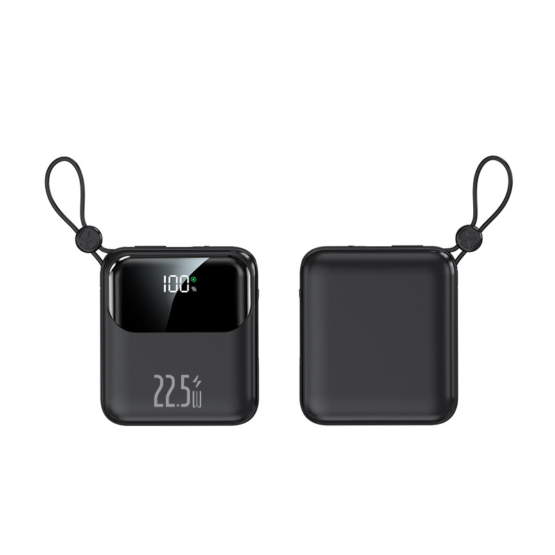 3C certificirani power bank s 69-kodom praćenja, 22,5W brzo punjenje, ugrađeni kabel, 10000mAh prijenosna baterija