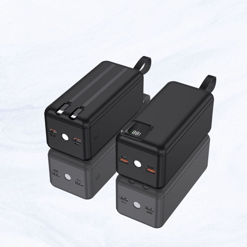 Power banka 50000mAh s PD 22.5W, ugrađeni kabel, brzo punjenje