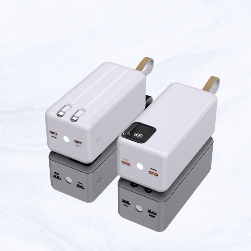 Power banka 50000mAh s PD 22.5W, ugrađeni kabel, brzo punjenje