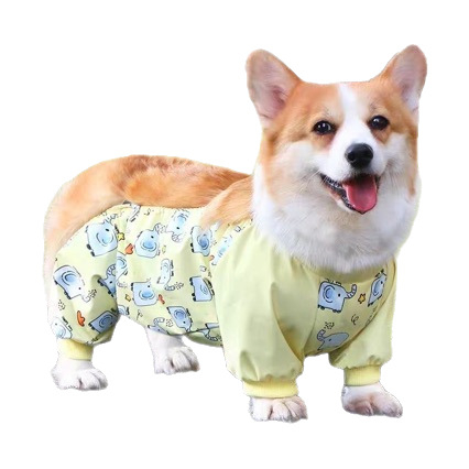 Odjeća za pse srednje veličine: Belly Band za Corgi, prašno i vodootporna kišna jakna s zaštitom za noge, za četiri šape, ljeto