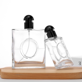 Üveg parfümös üvegek 50 ml és 75 ml, csattal záródó kupak, permetező fej, újratölthető üres mintákhoz