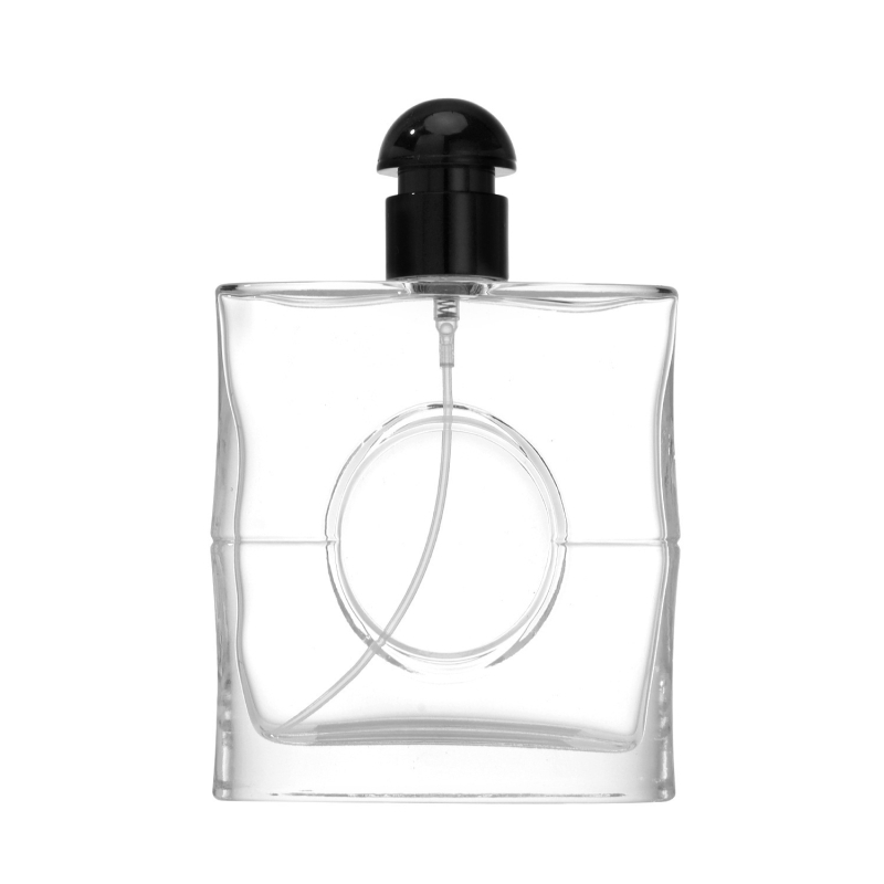 Üveg parfümös üvegek 50 ml és 75 ml, csattal záródó kupak, permetező fej, újratölthető üres mintákhoz