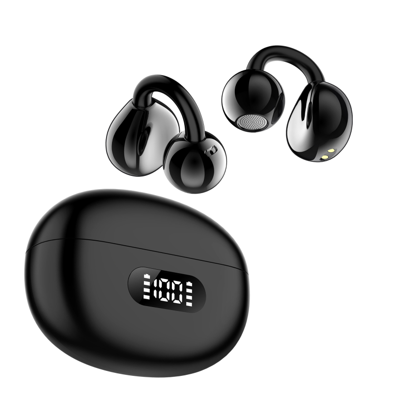 2026 novi model Bluetooth slušalica s otvorenim dizajnom za uho, ANC i ENC potiskivanje šuma, klipsa za uho, bežične bas slušalice