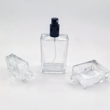 Staklena bočica za parfem s navojnim vratom, ravno kvadratnog oblika, fin sprej, prazna bočica za dopunu (30/50/100 ml)