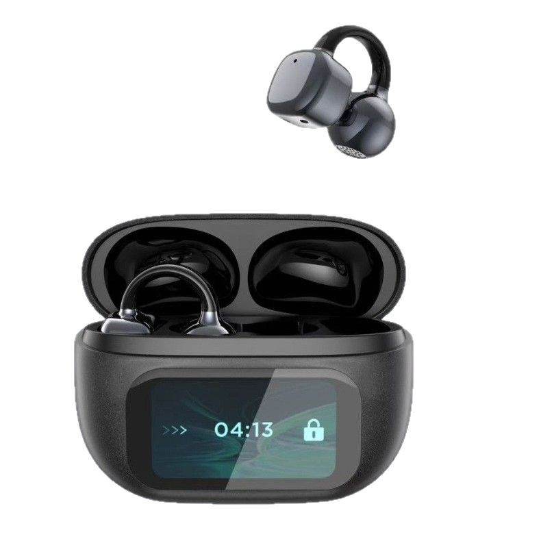 G08 Bluetooth slušalice u rosegold boji s mašnicom i dijamantnom kopčom – clip-on bežični stereo dodaci za uho