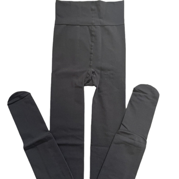 Matne neproziran zimske leggings s flisom, 160D, crne