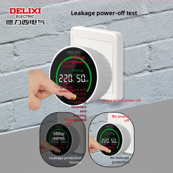 Delixi Electric fázy detektor, detektor napätia, test úniku zo zásuvky, digitálny elektrický detektor, testovacia zástrčka