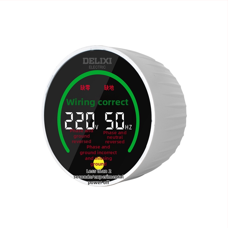 Delixi Electric fázy detektor, detektor napätia, test úniku zo zásuvky, digitálny elektrický detektor, testovacia zástrčka