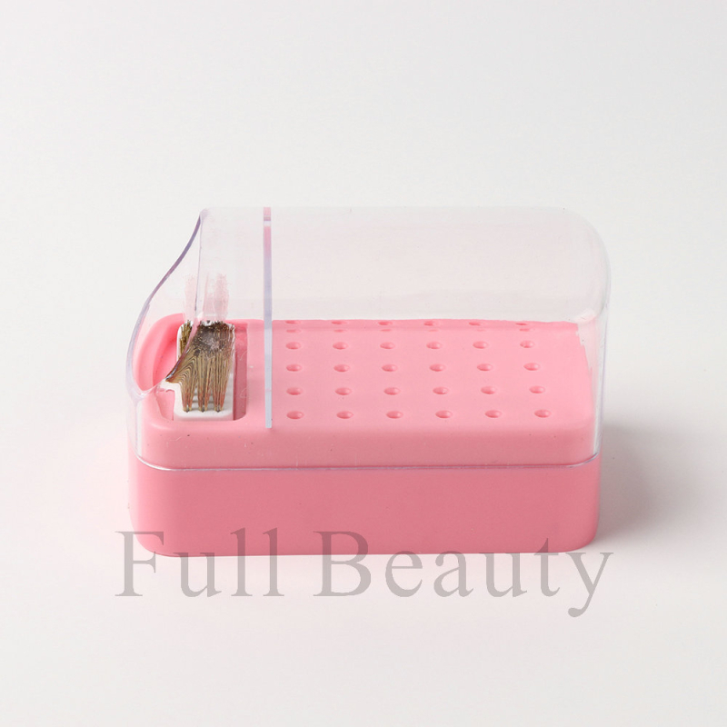 Full Beauty 100-lyukú körömcsiszolófej tároló doboz fedővel