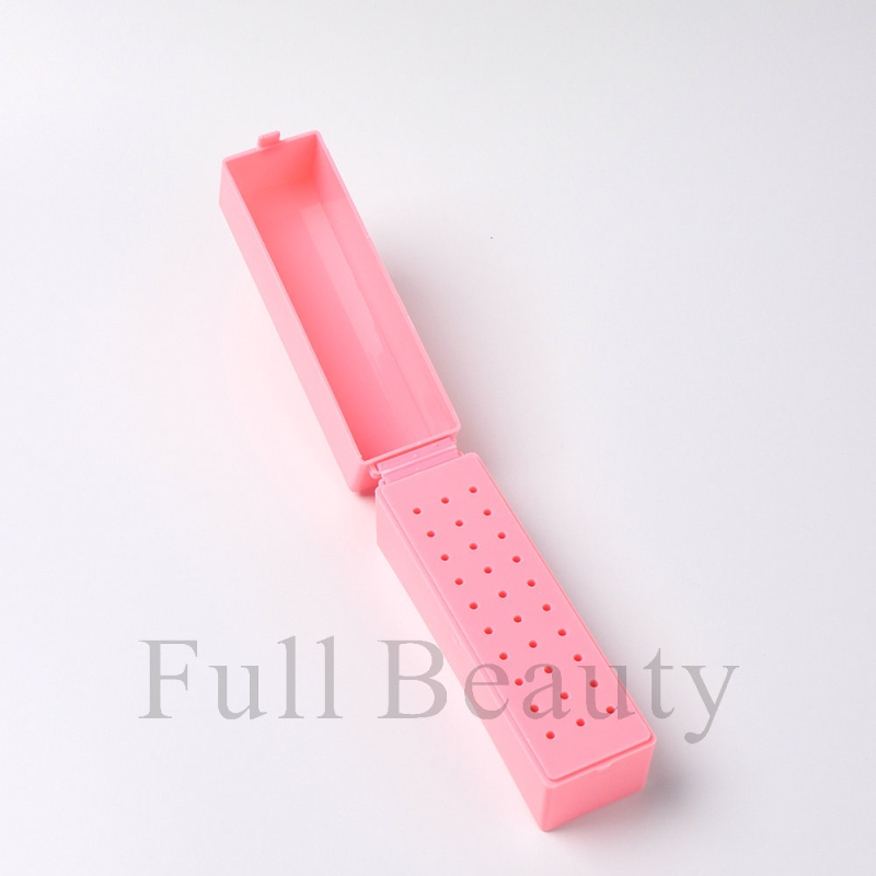 Full Beauty 100-lyukú körömcsiszolófej tároló doboz fedővel