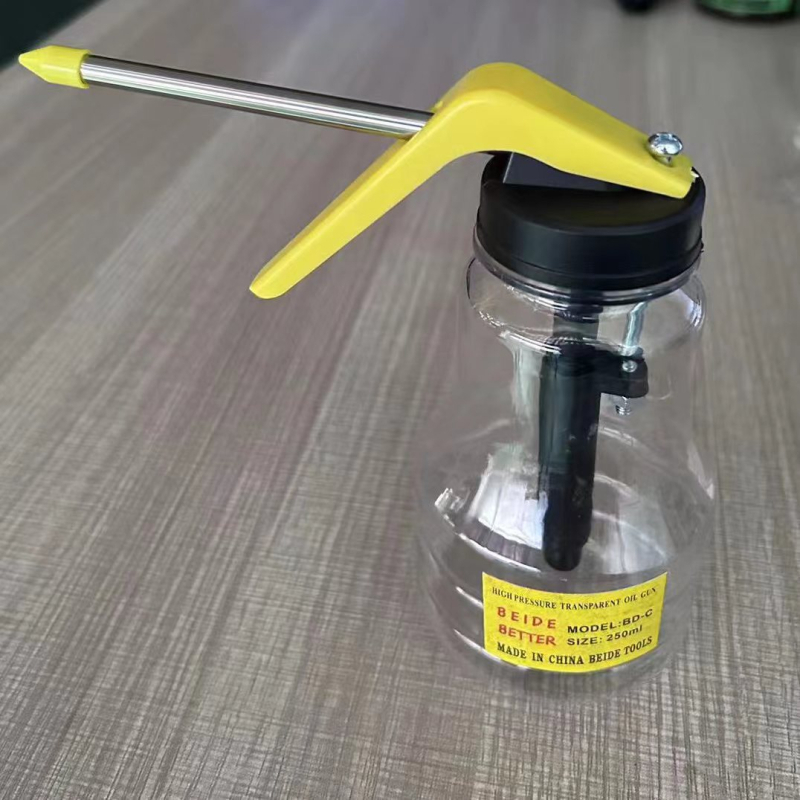Plastična posuda za ulje, prozirna raspršiva boca, cijev 250 mm, metalni pištolj za točenje 500 mm, injektor ulja, visokotlačni uređaj