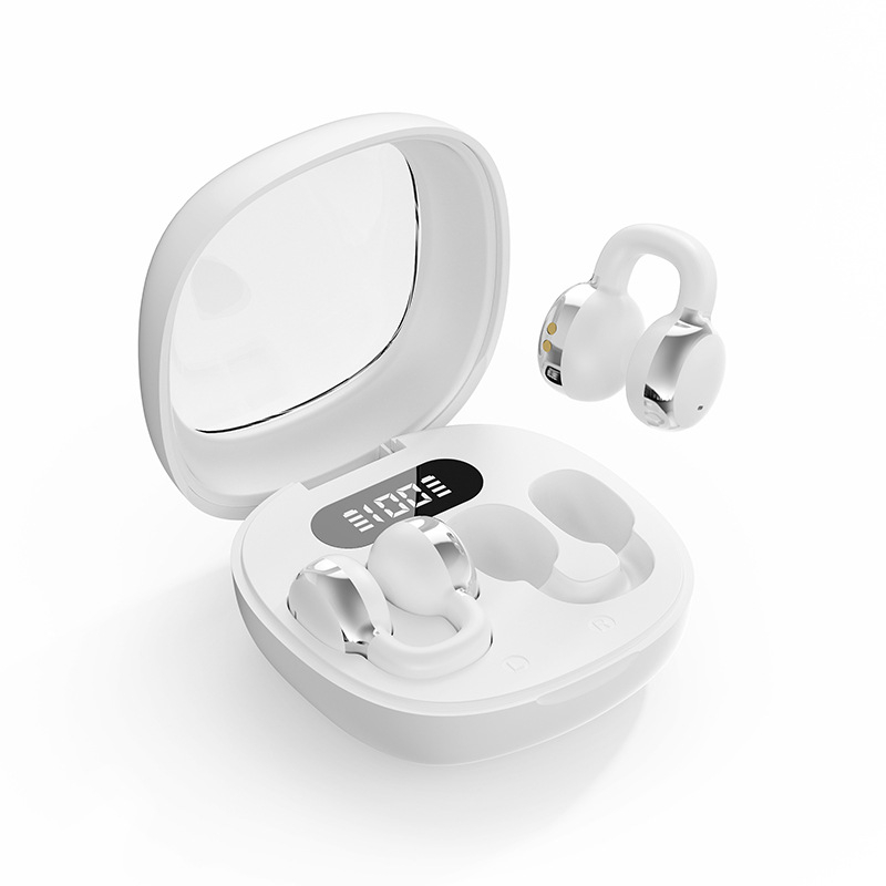 2025 nove bežične slušalice za uho s klipom, Bluetooth, prozirni digitalni zaslon, redukcija šuma, HD pozivi, dug otpor baterije, IPX4, stereo