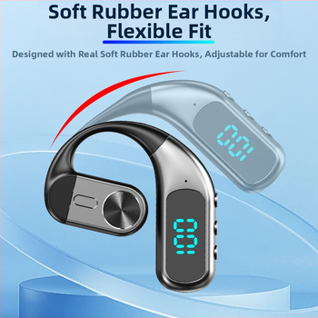 K1 Bluetooth slušalice s tehnologijom prijenosa zvuka zrakom, mono, kuka za uho, digitalni prikaz, za sport