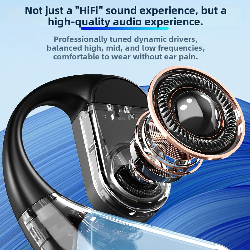 K1 Bluetooth slušalice s tehnologijom prijenosa zvuka zrakom, mono, kuka za uho, digitalni prikaz, za sport