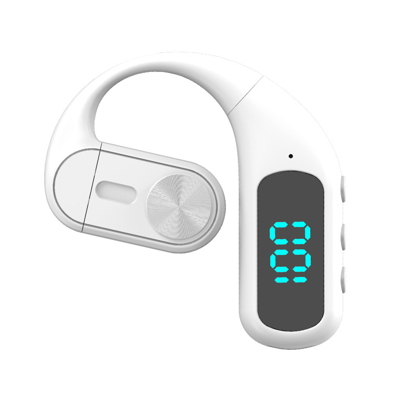 K1 Bluetooth slušalice s tehnologijom prijenosa zvuka zrakom, mono, kuka za uho, digitalni prikaz, za sport