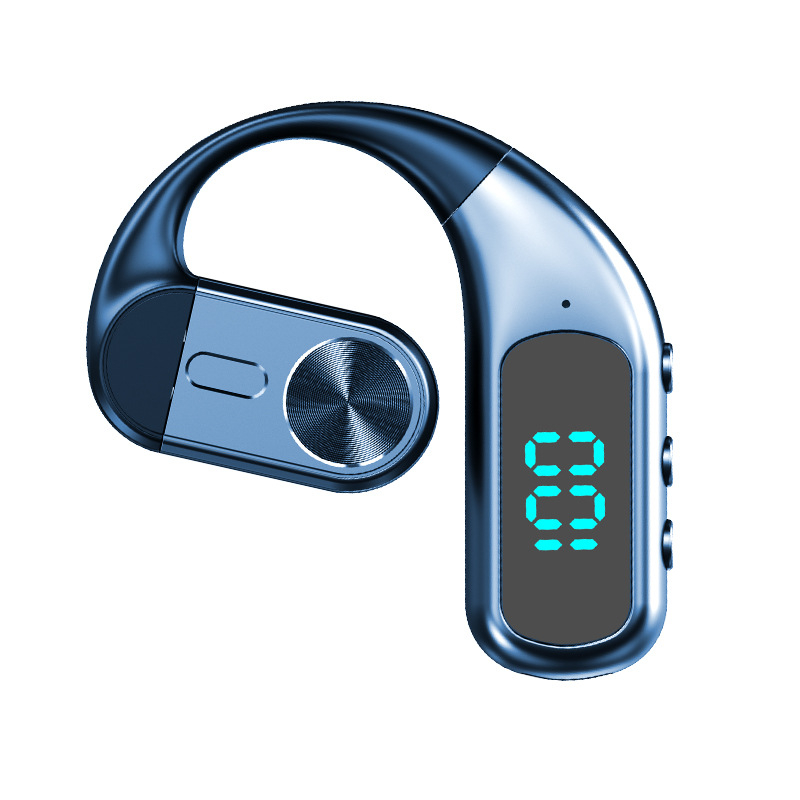 K1 Bluetooth slušalice s tehnologijom prijenosa zvuka zrakom, mono, kuka za uho, digitalni prikaz, za sport