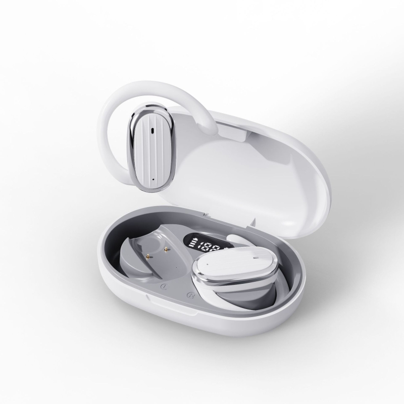 BS Bežične Bluetooth slušalice s kuka za uho, potlačenje buke, IPX5, trajanje baterije 4–8 sati, pozivi i glazba, digitalni zaslon, sportski stil