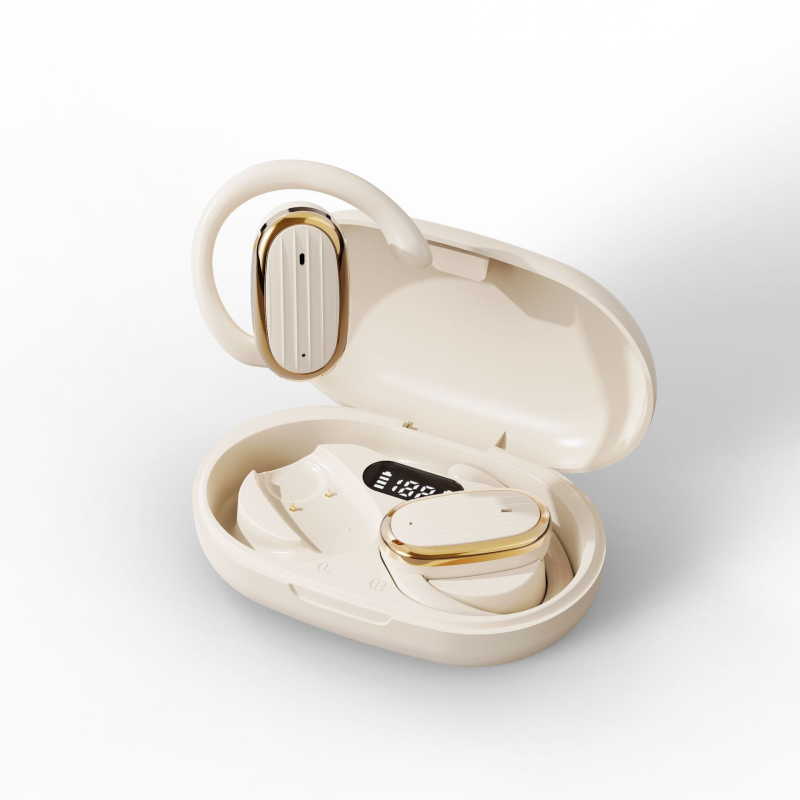 BS Bežične Bluetooth slušalice s kuka za uho, potlačenje buke, IPX5, trajanje baterije 4–8 sati, pozivi i glazba, digitalni zaslon, sportski stil