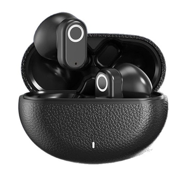 GT610 Bluetooth bežične slušalice s kožnom teksturom, model 2025, sportske, polu-in-ear dizajn, dugi vijek baterije, redukcija buke