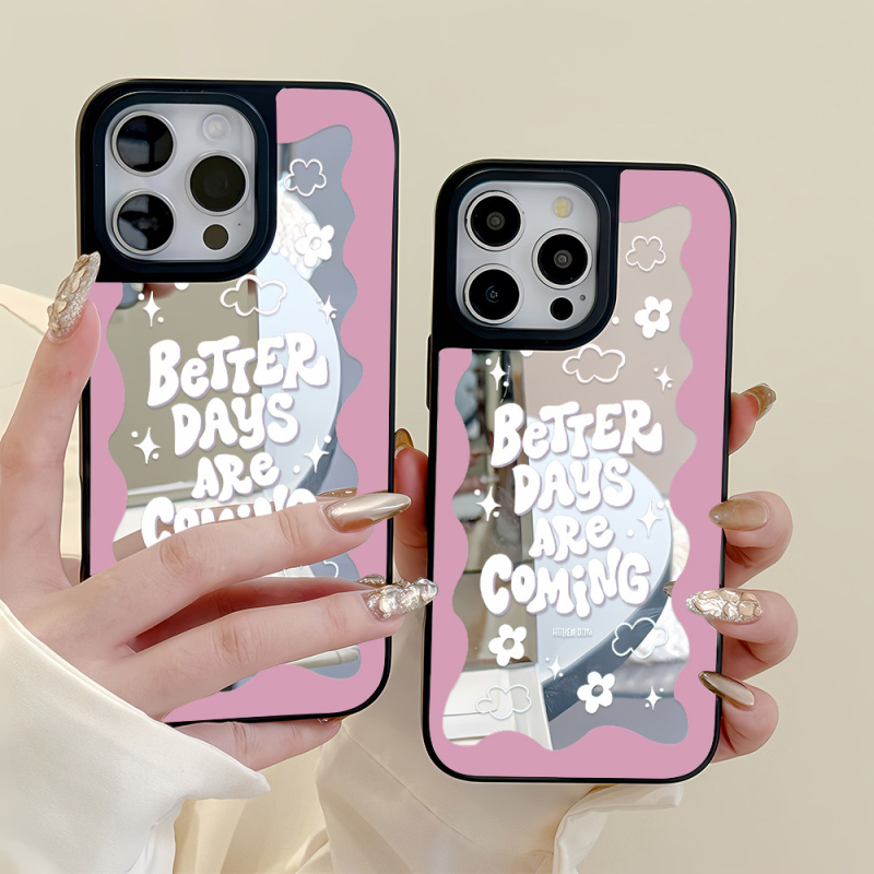 Lumann prozirna silikonska futrola za iPhone s potpunom zaštitom i inspirativnom porukom A Better Day – kompatibilno s iPhone 11–14 Pro/Max, sladak i jedinstven stil