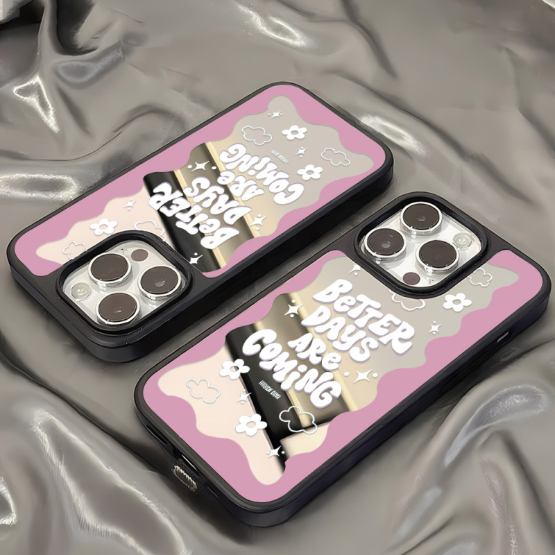 Lumann prozirna silikonska futrola za iPhone s potpunom zaštitom i inspirativnom porukom A Better Day – kompatibilno s iPhone 11–14 Pro/Max, sladak i jedinstven stil