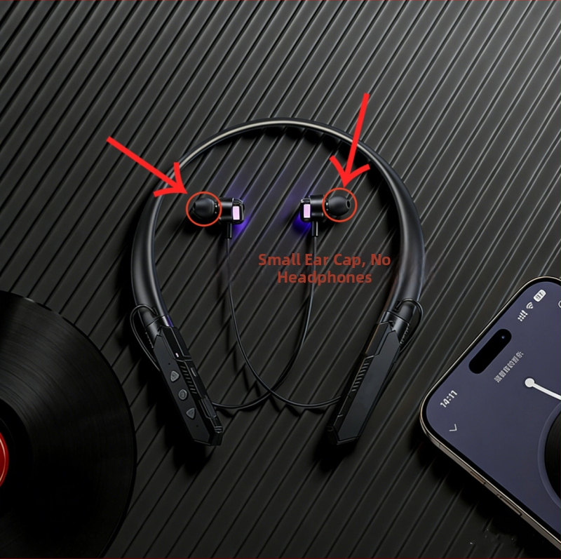 Prilagođene bežične slušalice oko vrata, dugo trajanje baterije, Hi‑Fi HD zvuk, Bluetooth 5.4