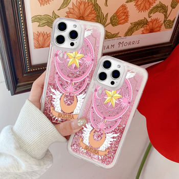 Carcasă Cardcaptor Sakura pentru iPhone 15 Pro – cerc magic, stil animație, rezistentă la cădere