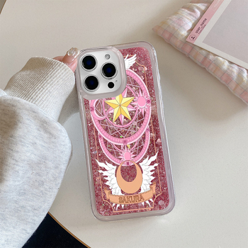 Carcasă Cardcaptor Sakura pentru iPhone 15 Pro – cerc magic, stil animație, rezistentă la cădere