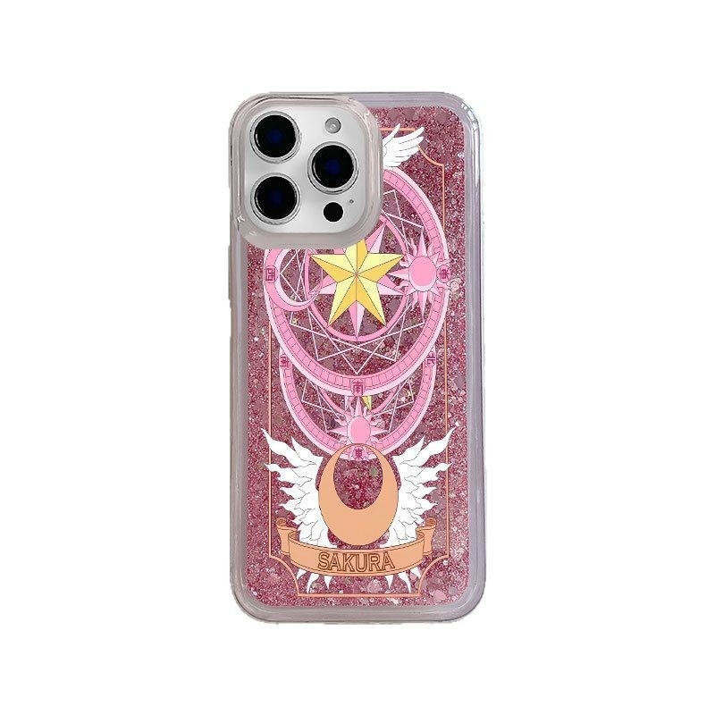 Carcasă Cardcaptor Sakura pentru iPhone 15 Pro – cerc magic, stil animație, rezistentă la cădere