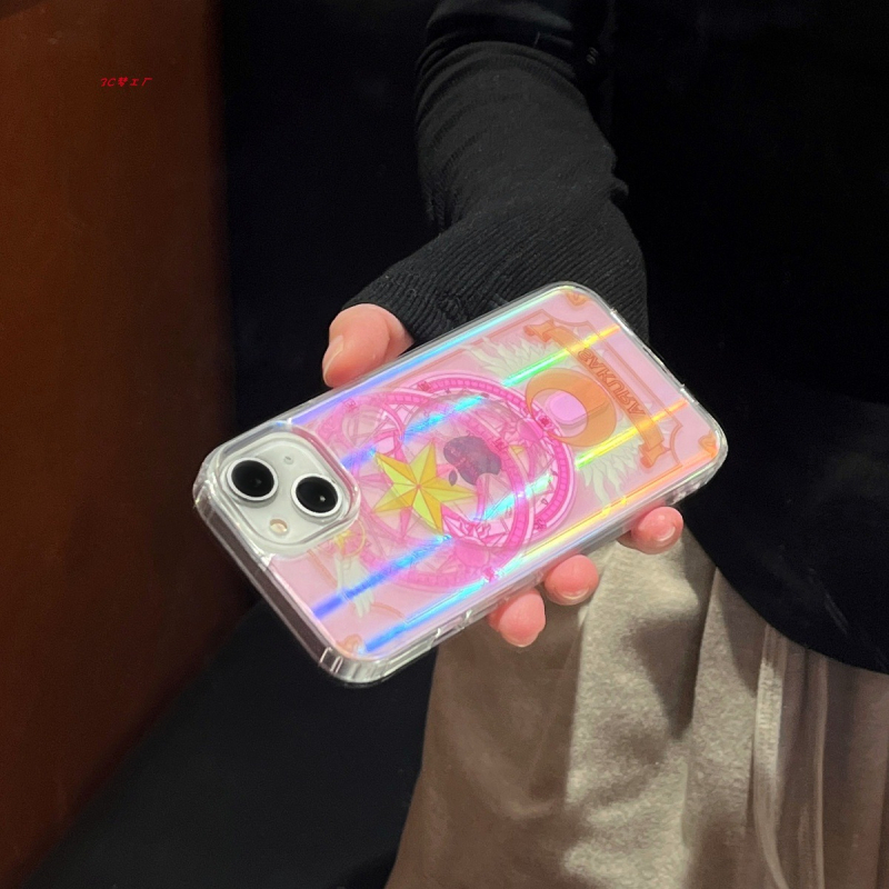 Carcasă Cardcaptor Sakura pentru iPhone 15 Pro – cerc magic, stil animație, rezistentă la cădere