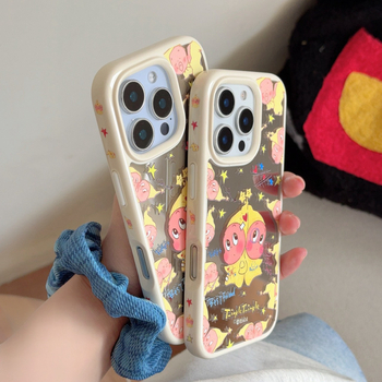 Maska za iPhone s ogledalom, slatki crtani lik zvjezdica, mekano silikonsko kućište, japanski i korejski stil, otpornost na padove