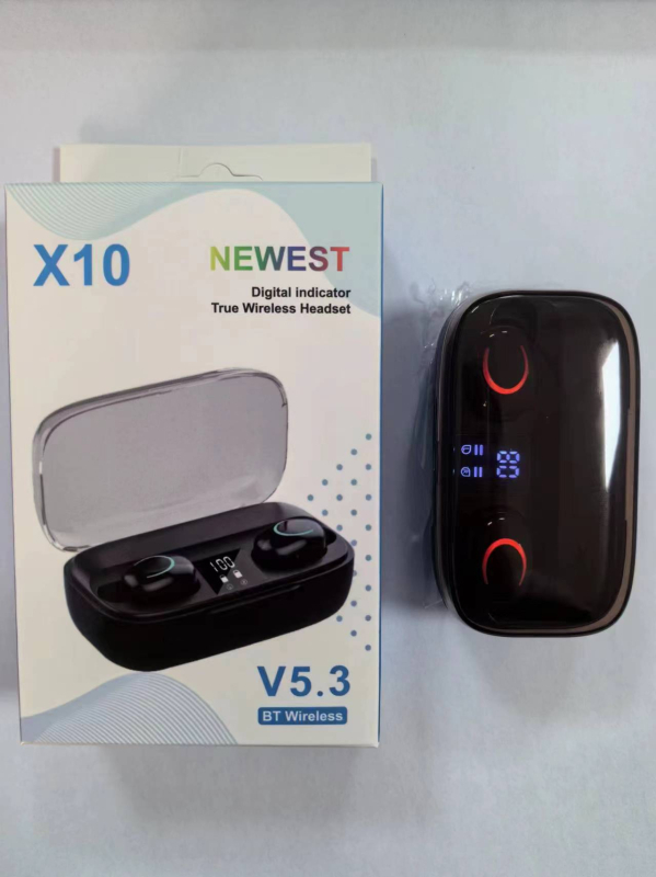 X10 Bluetooth slušalice, privatni model, 5,3-digitalni zaslon, prijenosno napajanje, nevidljiva mini ušna slušalica, gumb M10, bežične slušalice