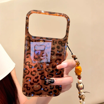 Silikonsko kućište s Maillard smeđim leopard uzorkom i zvjezdicama za iPhone 17 Pro Max