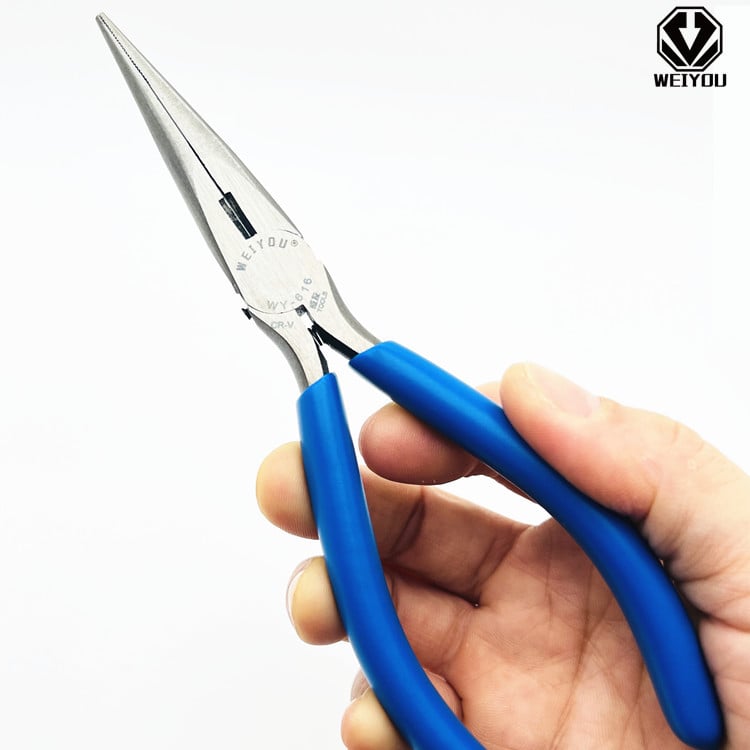 Weiyou WY-616F 6-инчови мултифункционални клещи за електротехник, остър нос, антихлъзгаща се ръкохватка