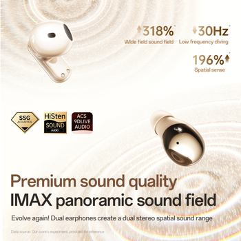 Bežične Bluetooth slušalice s aktivnim uklanjanjem šuma, semi-in-ear dizajn, TWS, dugotrajna baterija