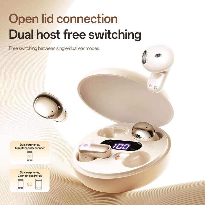 Bežične Bluetooth slušalice s aktivnim uklanjanjem šuma, semi-in-ear dizajn, TWS, dugotrajna baterija