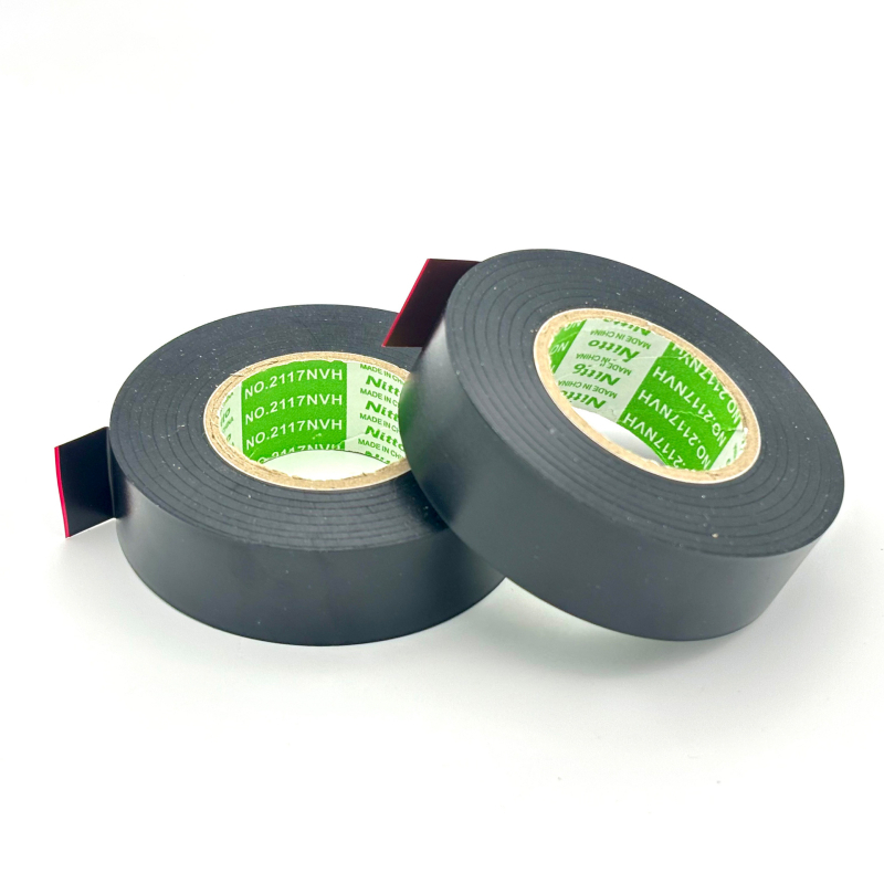 Crna PVC električna izolacijska traka, ultra-tanka, vodootporna, vatrootporna, otporna na visoke temperature, 25 m x 19 mm, Nitto