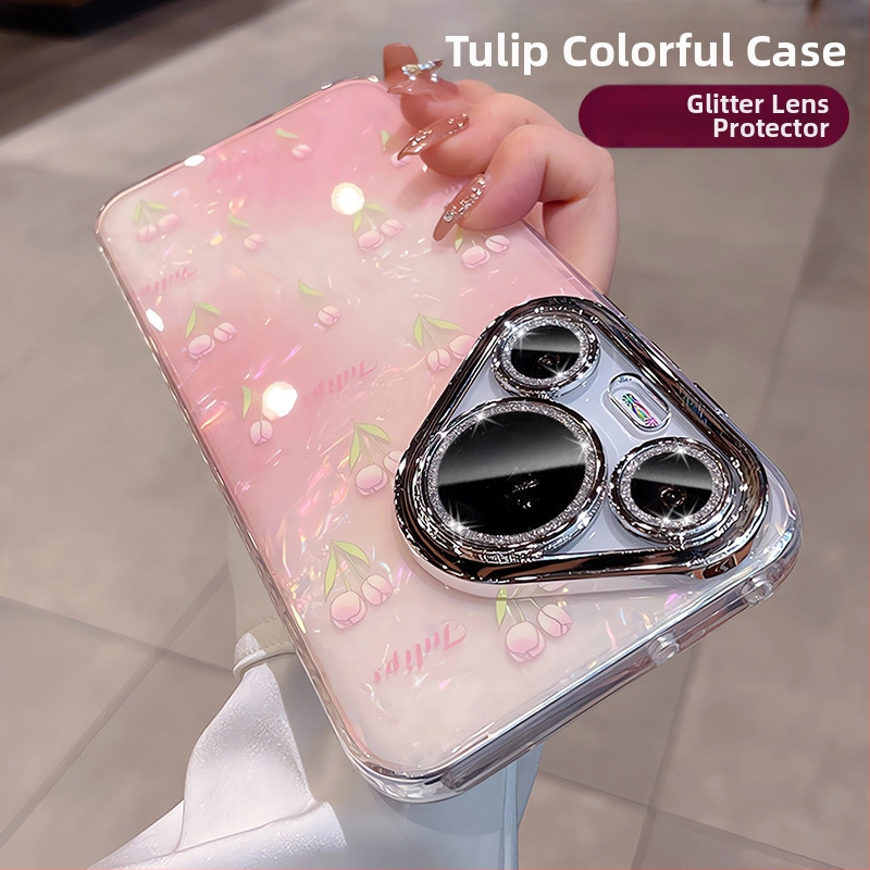 Husă Huawei Pura80Pro cu model scoică de lalea, protecție PC de înaltă calitate pentru Mate70P